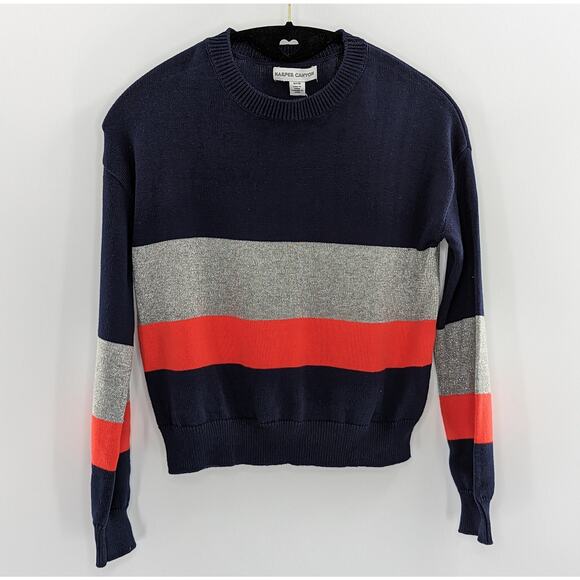 Harper Canyon Blue Colorblock Sweater Girls Size 7 - 8 - Picture 3 of 7